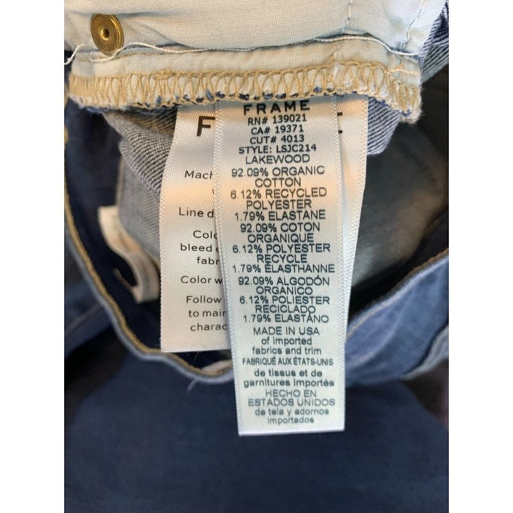 FRAME Le Skinny de Jeanne Dark Wash Denim Crop Jeans Size 28 - Picture 7 of 8